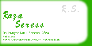 roza seress business card